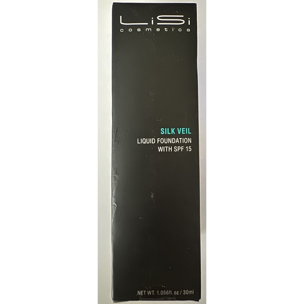 Lisi Cosmetics Silk Veil Liquid Foundation 100 w/ SPF 15 NIB 1.05 fl oz